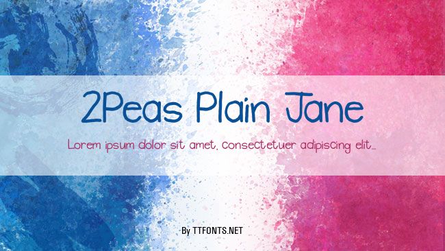 2Peas Plain Jane example